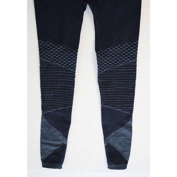 Spanx 50200R Women Sz M Indigo Sky Blue Seamless Moto Tummy Control Leggings - Picture 7 of 9